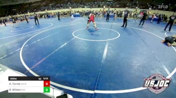 132 lbs Semifinal - Ayden Torres, Warrior Trained Wrestling vs Bode Wilson, Blanchard High School