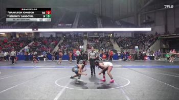 105 lbs Quarterfinal - Brayleigh Johnson, Maize vs Serenity Sandoval, Lucas Wrestling