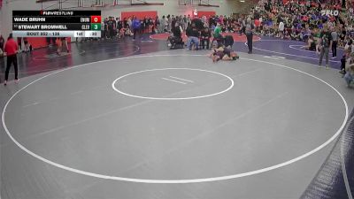 138 lbs Cons. Round 4 - Wade Bruhn, Enumclaw vs Stewart Bromwell, Cleveland