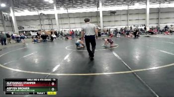 75 lbs Round 2 - Aspyen Brower, Mountain Man Wrestling Club vs Aleyannah Stamper, Small Town Grims