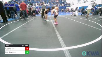 70 lbs Semifinal - Kam Lewis, Team Nomad vs Boone Jolley-Rowe, Chickasha Youth Wrestling