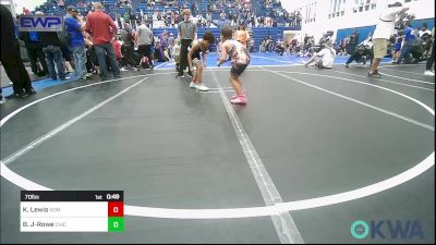 70 lbs Semifinal - Kam Lewis, Team Nomad vs Boone Jolley-Rowe, Chickasha Youth Wrestling