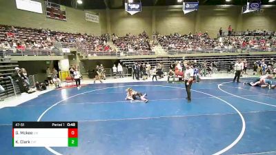 47-51 lbs Cons. Round 1 - Gracey Mckee, Uintah Wrestling vs Khloe Clark, Canyon View Falcons