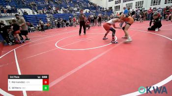 106 lbs 3rd Place - Taizen Hernandez, Lions Wrestling Academy vs Easton Witters, Cowboy Wrestling Club
