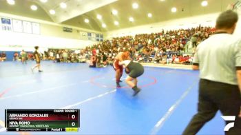 285 lbs Champ. Round 1 - Niva Romo, Downey Highschool Wrestling vs Armando Gonzales, Legacy WC