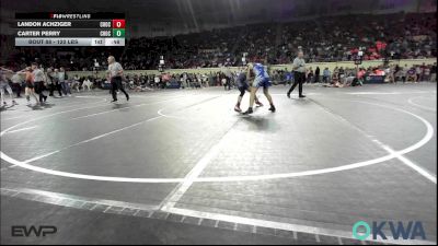 120 lbs Consi Of 8 #2 - Landon Achziger, Choctaw Ironman Youth Wrestling vs Carter Perry, Choctaw Ironman Youth Wrestling