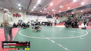 125 lbs Champ. Round 3 - Geegan Uyanga, Diamond Bar vs Sofia Fernandez, Camarillo