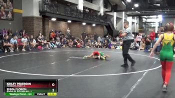 58 lbs Round 3 (4 Team) - Kinley Pederson, Minnesota Storm vs Emma Florom, Queens Of The Corn Red