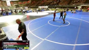 144 lbs Cons. Round 2 - David Teasley, La Costa Canyon High School Wrestling vs Gustavo Espinoza, Walnut Creek Wrestling Club