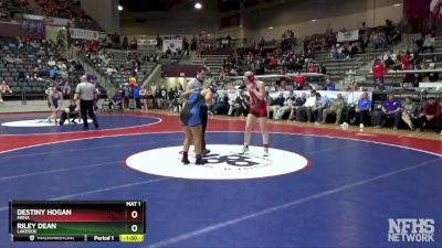 5A 135 lbs Cons. Round 1 - Riley Dean, Lakeside vs Destiny Hogan, Mena