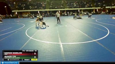 80 lbs Cons. Round 3 - Hudson Cox, Moen Wrestling Academy vs Dawson Wardlow, Iowa