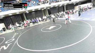 150 lbs Cons. Round 2 - Jack Lorenz, Unattached vs Abram Zanger, Unattached