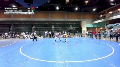215 lbs 7th Place Match - Maddox Sedlacek, White Pine vs Aurelio Castro, Central