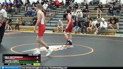 J-7 lbs Cons. Round 1 - Mason Lavely, Husky Wrestling Club vs Milo Dietzenbach, Marion Wolves