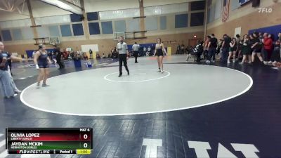 155lbs Cons. Round 2 - Jaydan McKim, Hermiston (Girls) vs Olivia Lopez, Liberty (Girls)