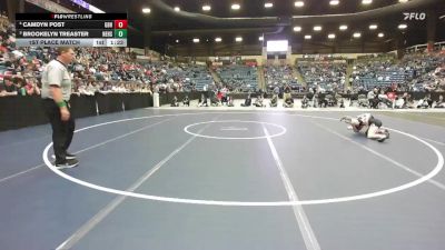 105 lbs 1st Place Match - Camdyn Post, Great Bend Hs vs Brookelyn Treaster, Newton Hs