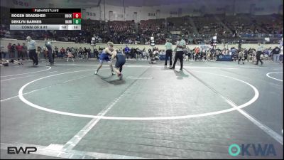 90 lbs Consi Of 8 #1 - Rogen Bradsher, Buck Pride Wrestling vs Deklyn Barnes, Harrah Little League Wrestling