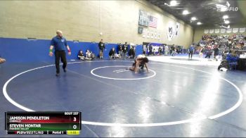 157 lbs Champ. Round 1 - Jamison Pendleton, Cabrillo vs Steven Montar, Pioneer Valley