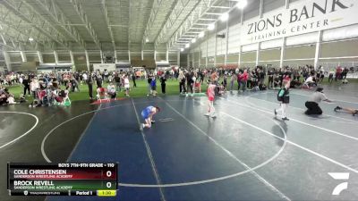 110 lbs Cons. Round 4 - Brock Revell, Sanderson Wrestling Academy vs Cole Christensen, Sanderson Wrestling Academy