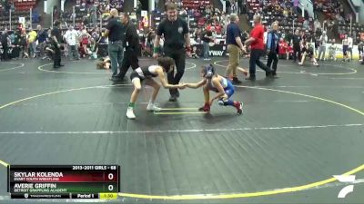 68 lbs Cons. Semi - Averie Griffin, Detroit Grappling Academy vs Skylar Kolenda, Evart Youth Wrestling