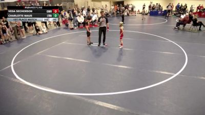 10U GIRLS - 53 lbs 1st Place Match - Claire Traxler, White Bear Lake Wrestling vs Darla Krause, Kingdom Wrestling