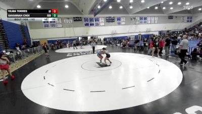 115 lbs Cons. Semi - Vilma Torres, Santa Ana Wrestling Club vs Savannah Choi, Rancho Bernardo Wrestling