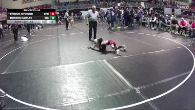 53 lbs 5th Place Match - Lyndon Johnson, West Point Wrestling Club vs Hudson Hawley, Hawks Wrestling Club (Lincoln)