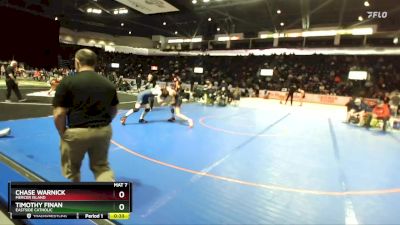 157 lbs Cons. Round 7 - Timothy Finan, Eastside Catholic vs Chase Warnick, Mercer Island