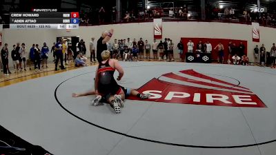 125 kg Quarters - Crew Howard, Nebraska Golden Eagles Wrestling Club vs Aden Attao, Beaver Dam Wrestling Regional Training Center