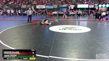 AA - 138 lbs Cons. Semi - Gavin Cotton, Great Falls / MSDB vs Demetri Saliaris, Billings Senior High School