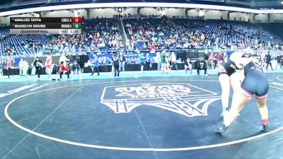 Girls-190 lbs Quarterfinal - Analize Tapia, Lowell (Girls) vs Madelyn Grube, New Boston Huron (Girls)