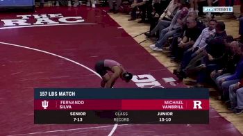 157 lbs: Fernie Silva, Indiana vs Michael VanBrill, Rutgers