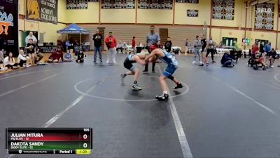 105 lbs Round 2 (10 Team) - Dakota Sandy, Diddy Elite vs Julian Mitura, MQ Elite