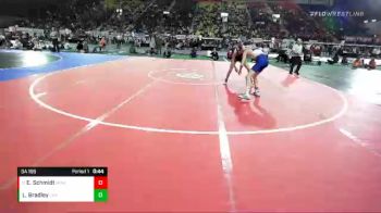 5A 106 lbs Cons. Round 2 - Ethan Schmidt, Mountain View vs Logan Bradley, Coeur D`Alene