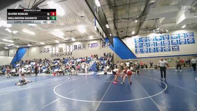116 lbs Cons. Round 2 - Wellington Raksnys, Northside Wrestling Club vs Oliver Robles, Champions Wrestling Club