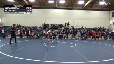 207 lbs Champ. Round 1 - Mallory Lusco, Eastern Oregon University (OR) vs Quetzali Zacarias, Ottawa University