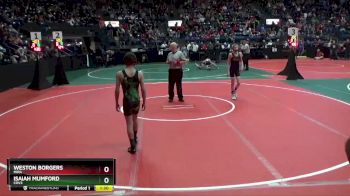 96 lbs Champ. Round 3 - Weston Borgers, MIRA vs Isaiah Mumford, COV3