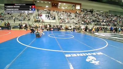 U23 Women - 62 lbs Cons. Round 2 - London Woods, TX vs Jennifer Soto, CA