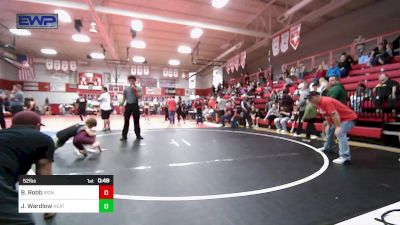 52 lbs Quarterfinal - Barrett Robb, IRONMEN Wrestling Club vs Jacob Wardlow, Heat