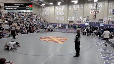 132 lbs 1st Place Match - Timmy Mazur, Lake Catholic vs Brennen Clifford, Union County