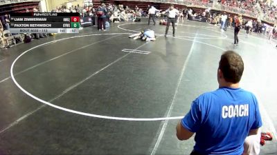 112 lbs Champ. Round 1 - Paxton Rethwisch, Gretna Youth Wrestling Club vs Liam Zimmerman, Hawks Wrestling Club (Lincoln)