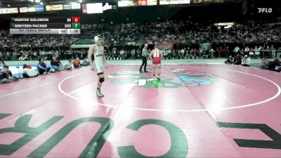 4A 120 lbs 1st Place Match - Greysen Packer, South Fremont vs Hunter Solomon, Marsh Valley