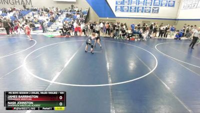 105 lbs Quarterfinal - Nash Johnston, Sanderson Wrestling Academy vs James Barrington, Timpanogos Wrestling