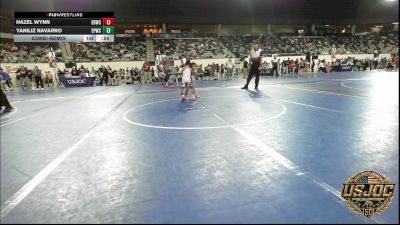 40 lbs Consolation - Hazel Wynn, El Reno Wrestling Club vs Yaniliz Navarro, El Paso Wildcats