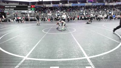 49 lbs Quarterfinal - Uriah Moore, Harrison Youth Wrestling vs Isaac Diaz, Team Central WC