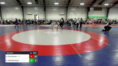 90 lbs Rr Rnd 2 - Riley Nicholson, Level Up vs Kel Blankenship, Dendy Trained Wrestling