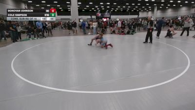 100 lbs Cons. Sub-rd Of 16 - Donovan Johnson, ISI Wrestling Club vs Cole Simpson, Black Fox Wrestling Academy