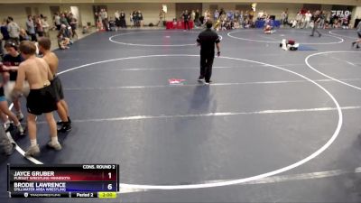 97 lbs Cons. Round 2 - Jayce Gruber, Pursuit Wrestling Minnesota vs Brodie Lawrence, Stillwater Area Wrestling