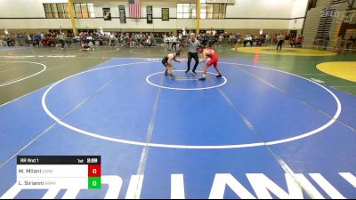 125C lbs Rr Rnd 1 - Marcello Milani, Cornell vs Luke Sirianni, Army West Point