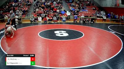 160 lbs Cons. Round 6 - Gavyn McCray, Freedom Area Hs vs Noah Filipovich, Marion Center Area Hs